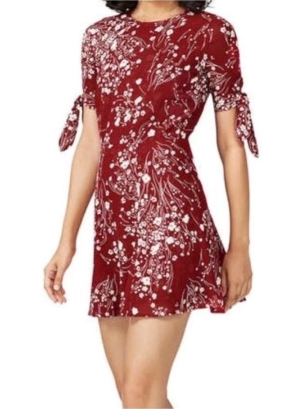 Reformation March dress in Burgundy
